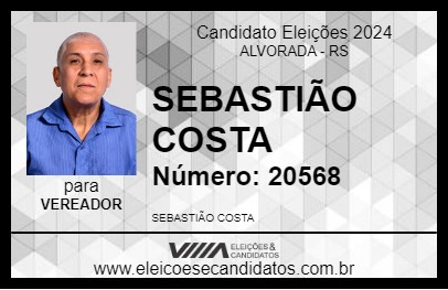 Candidato SEBASTIÃO COSTA 2024 - ALVORADA - Eleições