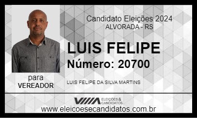 Candidato LUIS FELIPE 2024 - ALVORADA - Eleições