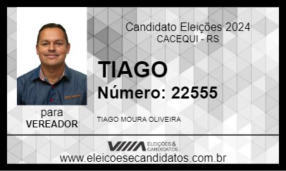 Candidato TIAGO 2024 - CACEQUI - Eleições