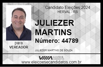 Candidato JULIEZER MARTINS 2024 - HERVAL - Eleições