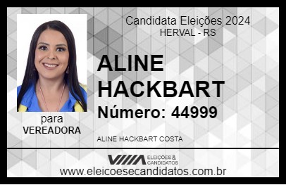 Candidato ALINE HACKBART 2024 - HERVAL - Eleições