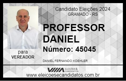 Candidato PROFESSOR DANIEL 2024 - GRAMADO - Eleições