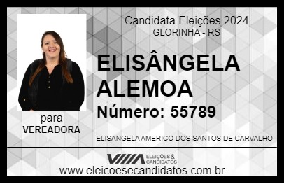 Candidato ELISÂNGELA ALEMOA 2024 - GLORINHA - Eleições