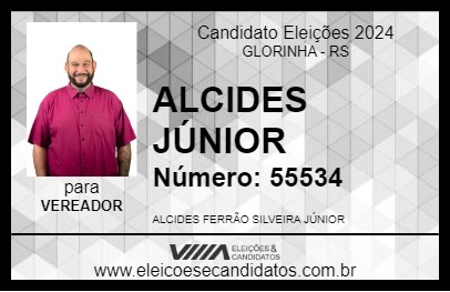 Candidato ALCIDES JÚNIOR 2024 - GLORINHA - Eleições