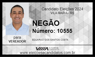 Candidato NEGÃO 2024 - VILA MARIA - Eleições