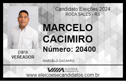 Candidato MARCELO CACIMIRO 2024 - ROCA SALES - Eleições