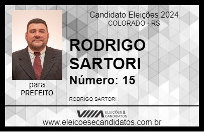 Candidato RODRIGO SARTORI 2024 - COLORADO - Eleições