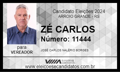 Candidato ZÉ CARLOS 2024 - ARROIO GRANDE - Eleições