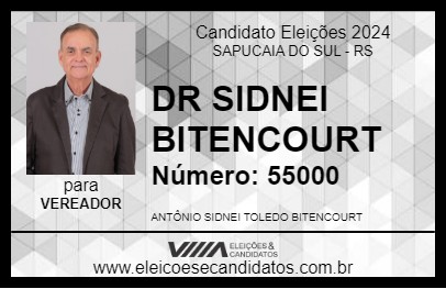 Candidato DR SIDNEI BITENCOURT 2024 - SAPUCAIA DO SUL - Eleições