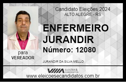 Candidato ENFERMEIRO JURANDIR 2024 - ALTO ALEGRE - Eleições