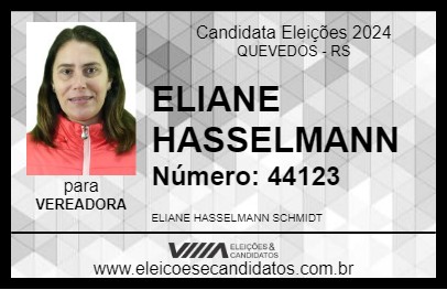 Candidato ELIANE HASSELMANN 2024 - QUEVEDOS - Eleições