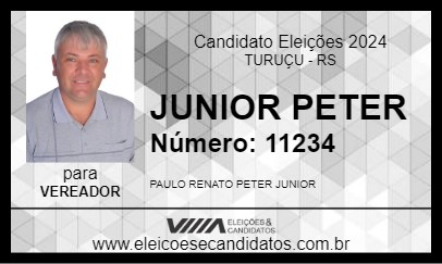 Candidato JUNIOR PETER 2024 - TURUÇU - Eleições