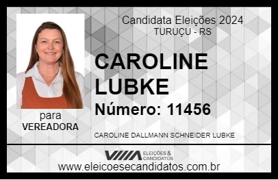 Candidato CAROLINE LUBKE 2024 - TURUÇU - Eleições