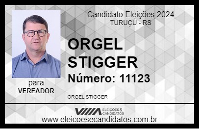 Candidato ORGEL STIGGER 2024 - TURUÇU - Eleições