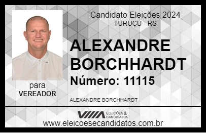 Candidato ALEXANDRE BORCHHARDT 2024 - TURUÇU - Eleições