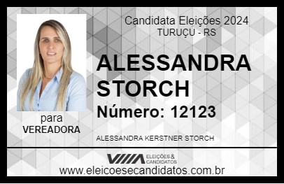 Candidato ALESSANDRA STORCH 2024 - TURUÇU - Eleições