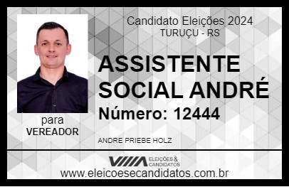 Candidato ASSISTENTE SOCIAL ANDRÉ 2024 - TURUÇU - Eleições