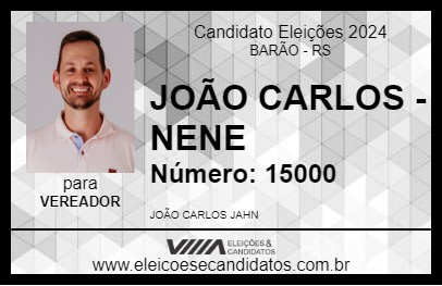 Candidato JOÃO CARLOS  -  NENE 2024 - BARÃO - Eleições