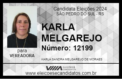 Candidato KARLA MELGAREJO 2024 - SÃO PEDRO DO SUL - Eleições