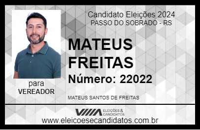 Candidato MATEUS FREITAS 2024 - PASSO DO SOBRADO - Eleições