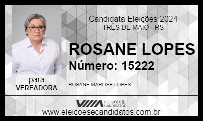 Candidato ROSANE  LOPES 2024 - TRÊS DE MAIO - Eleições