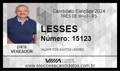 Candidato VALMIR LESSES 2024 - TRÊS DE MAIO - Eleições