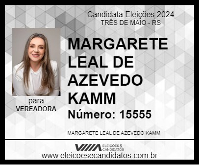 Candidato MARGARETE KAMM 2024 - TRÊS DE MAIO - Eleições