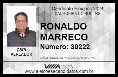 Candidato RONALDO MARRECO 2024 - CACHOEIRA DO SUL - Eleições