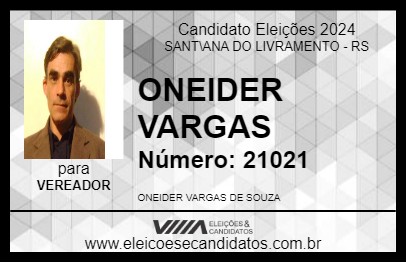 Candidato ONEIDER VARGAS 2024 - SANT\ANA DO LIVRAMENTO - Eleições