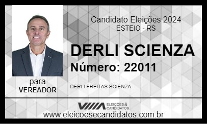 Candidato DERLI SCIENZA 2024 - ESTEIO - Eleições