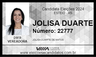 Candidato JOLISA DUARTE 2024 - ESTEIO - Eleições