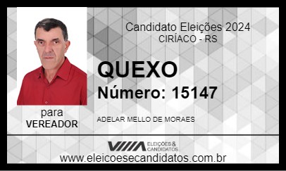 Candidato QUEXO 2024 - CIRÍACO - Eleições