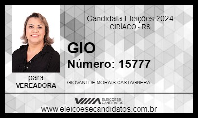 Candidato GIO 2024 - CIRÍACO - Eleições