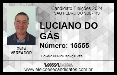 Candidato LUCIANO DO GÁS 2024 - SÃO PEDRO DO SUL - Eleições