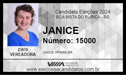 Candidato JANICE 2024 - BOA VISTA DO BURICÁ - Eleições