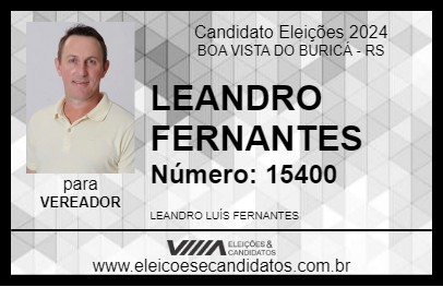 Candidato LEANDRO FERNANTES 2024 - BOA VISTA DO BURICÁ - Eleições