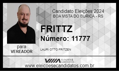 Candidato FRITTZ 2024 - BOA VISTA DO BURICÁ - Eleições