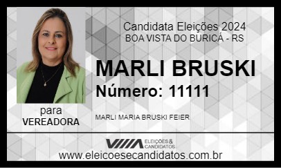 Candidato MARLI BRUSKI 2024 - BOA VISTA DO BURICÁ - Eleições