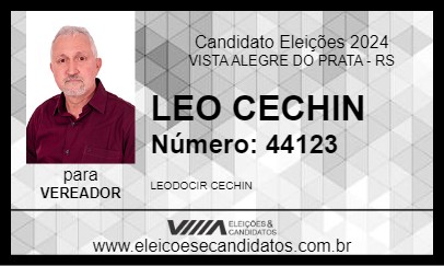 Candidato LEO CECHIN 2024 - VISTA ALEGRE DO PRATA - Eleições