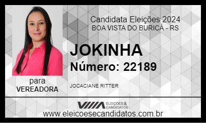 Candidato JOKINHA 2024 - BOA VISTA DO BURICÁ - Eleições