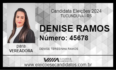 Candidato DENISE RAMOS 2024 - TUCUNDUVA - Eleições