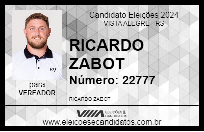 Candidato RICARDO ZABOT 2024 - VISTA ALEGRE - Eleições