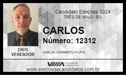 Candidato CARLOS 2024 - TRÊS DE MAIO - Eleições