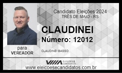 Candidato CLAUDINEI 2024 - TRÊS DE MAIO - Eleições