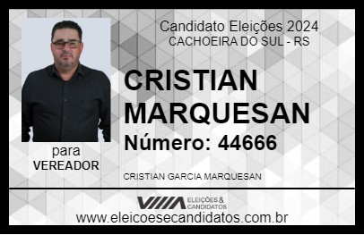 Candidato CRISTIAN MARQUESAN 2024 - CACHOEIRA DO SUL - Eleições