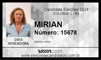 Candidato MIRIAN 2024 - COLORADO - Eleições