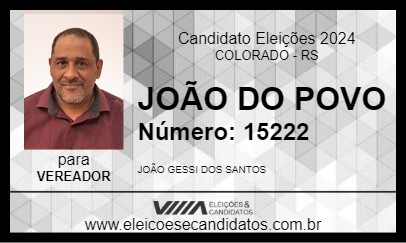 Candidato JOÃO DO POVO 2024 - COLORADO - Eleições