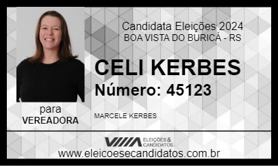 Candidato CELI KERBES 2024 - BOA VISTA DO BURICÁ - Eleições