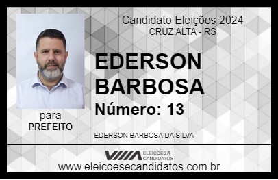 Candidato EDERSON BARBOSA 2024 - CRUZ ALTA - Eleições