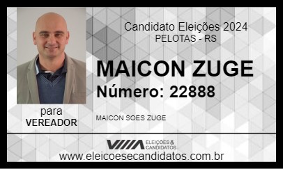 Candidato MAICON ZUGE 2024 - PELOTAS - Eleições